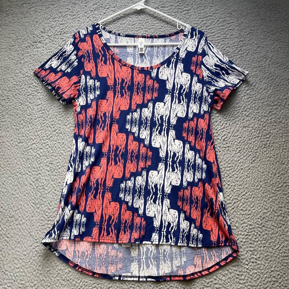 LuLaRoe Shirt Dress Womens Small Stretch Short Abstract Print